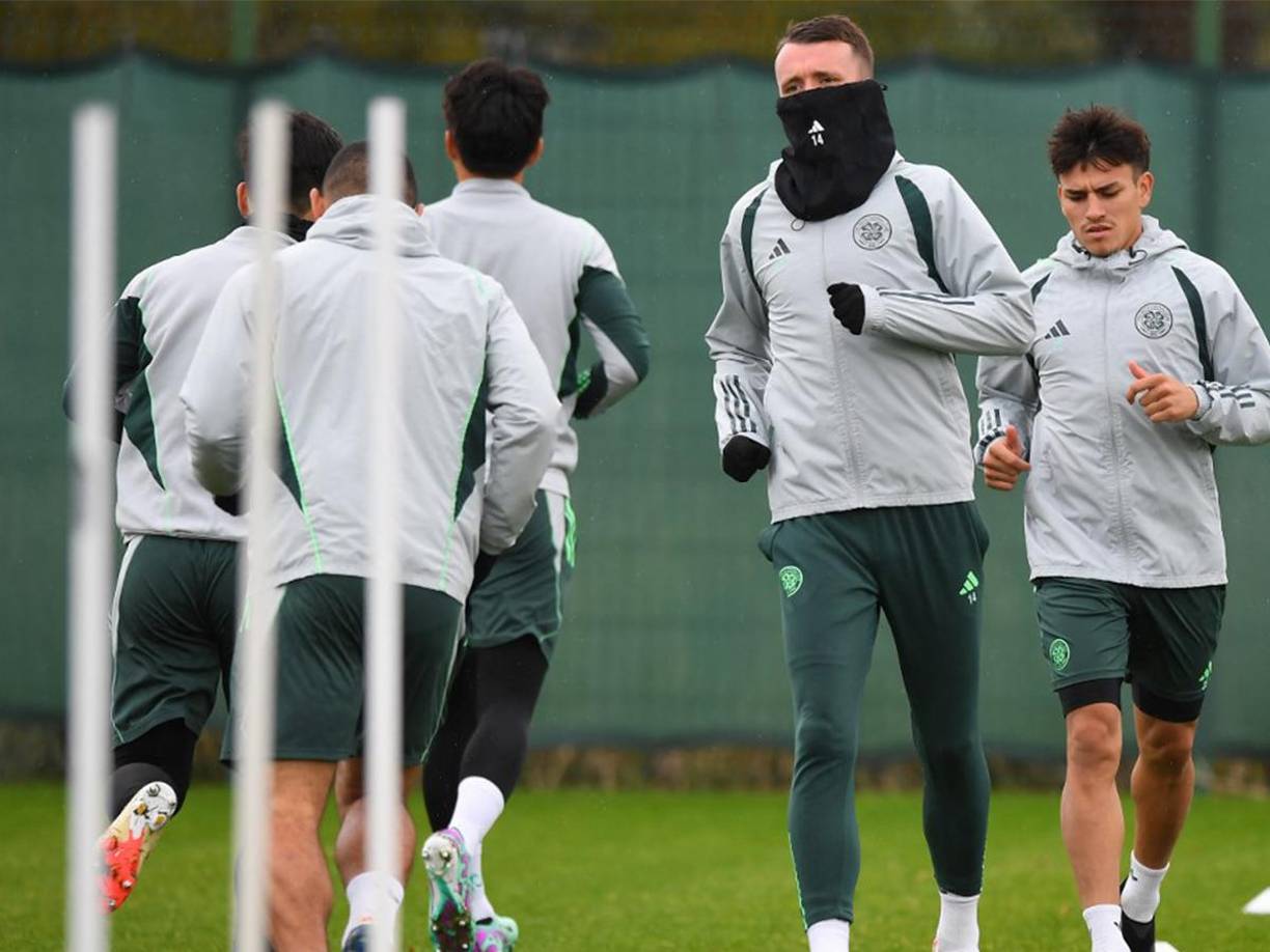 Fue evidente el frió en la última práctica del Celtic de cara al duelo ante Atlético de Madrid por la Champions League. 