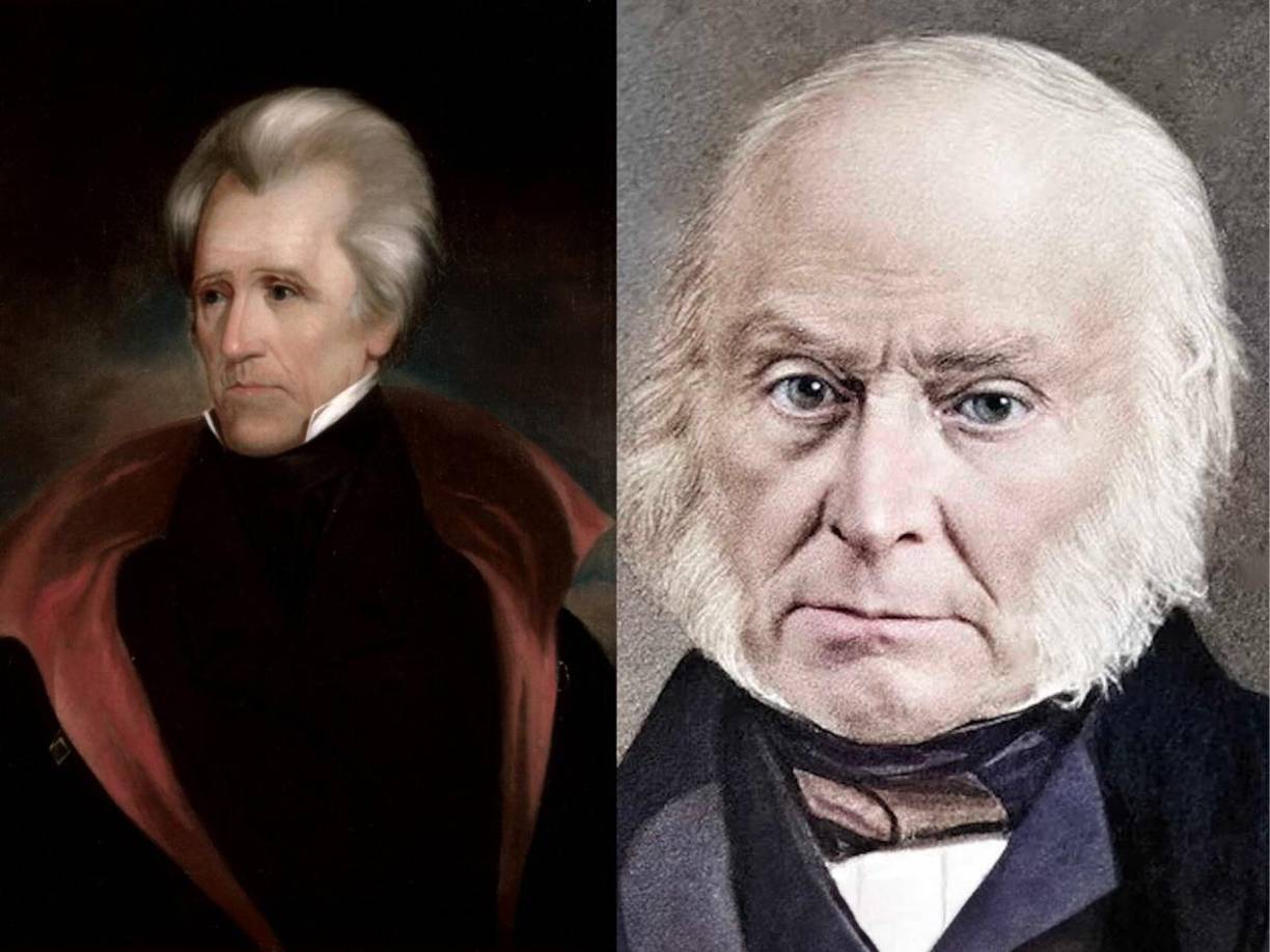 En las elecciones presidenciales de 1824 entre John Quincy Adams y Andrew Jackson, fue Adams quien ganó el voto popular y obtuvo la mayoría de votos en el Colegio Electoral. 