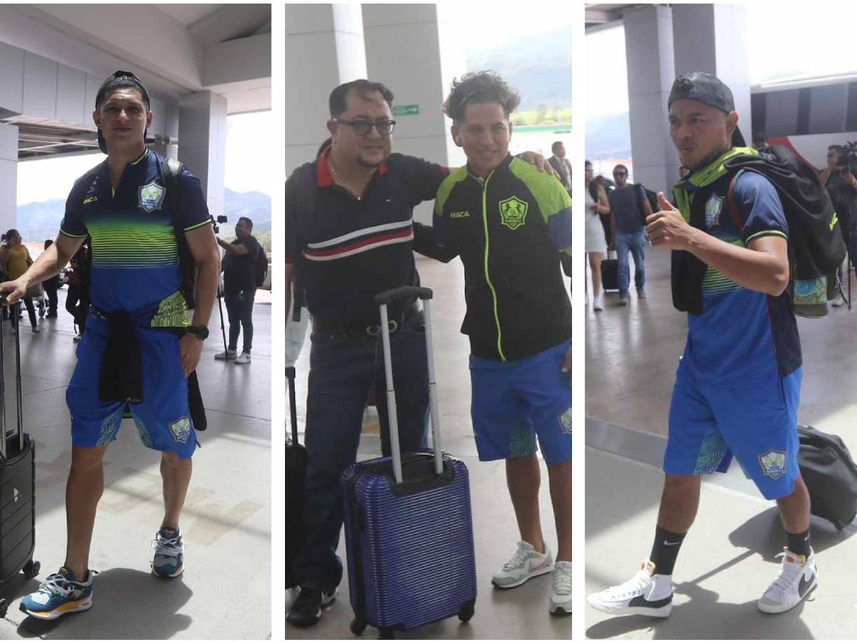 El Olancho FC partió este domingo rumbo a Costa Rica para encarar una nueva aventura en la Copa Centroamericana 2023. Fotos: Alex Pérez.