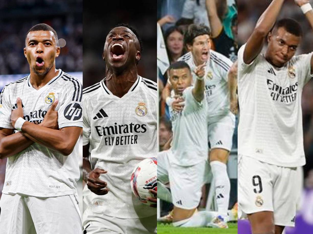 El Real Madrid sigue sin convencer, pero este domingo calmó la ansiedad en la Liga Española con un Mbappé que celebró a lo grande sus primeros goles. 