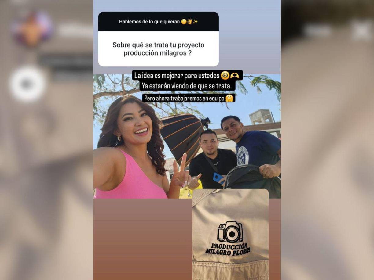 De inmediato sus seguidores le consultaron de que se trata su nuevo proyecto “Producción Milagro Flores”, sin embargo la influencer no quiso revelar más detalles. 