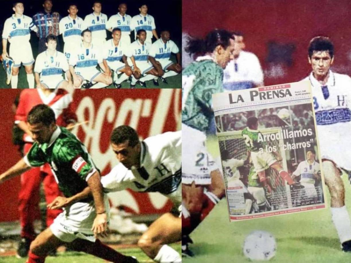 DERRIBADO EL GIGANTE: Honduras por primera vez se hizo respetar ante México. Fue en 1996 y en el estadio Morazán cuando la ‘H’ venció por vez primera a los aztecas por eliminatorias en nuestro propio feudo.