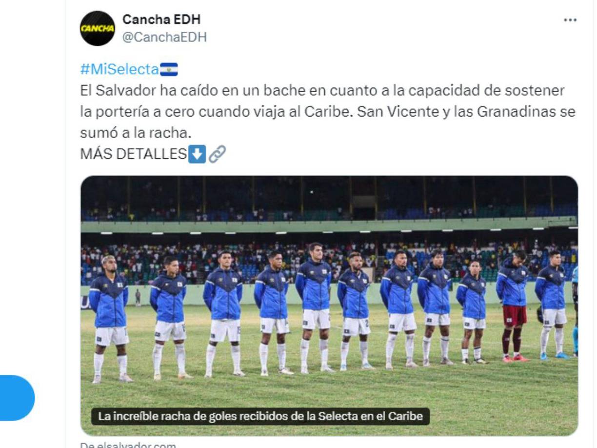 ”El Salvador ha caído en un bache en cuanto a la capacidad de sostener la portería a cero cuando viaja al Caribe”, señalaron los medios cuscatlecos. 