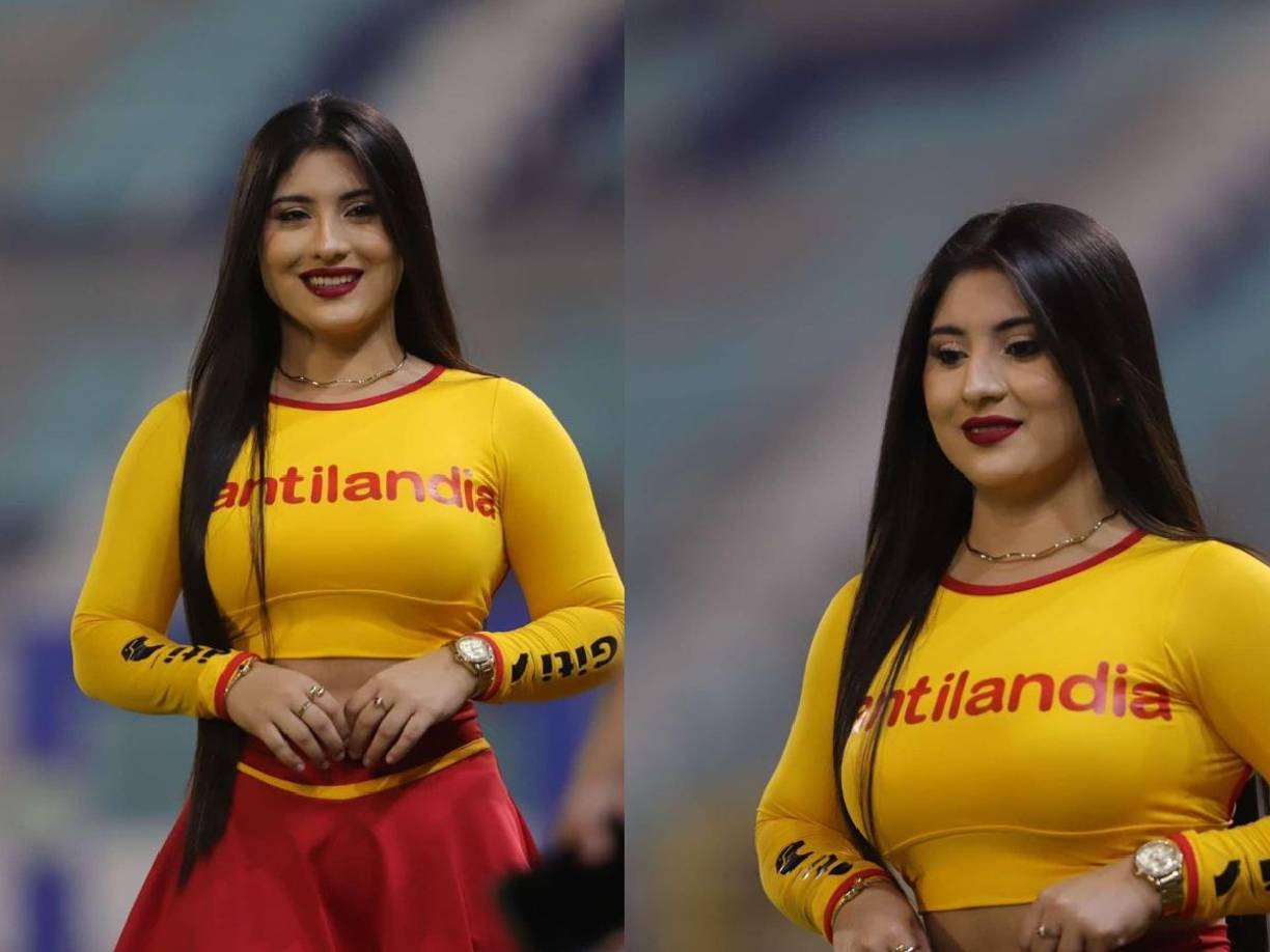 Ella se robó las miradas en el Estadio Morazán de San Pedro Sula.