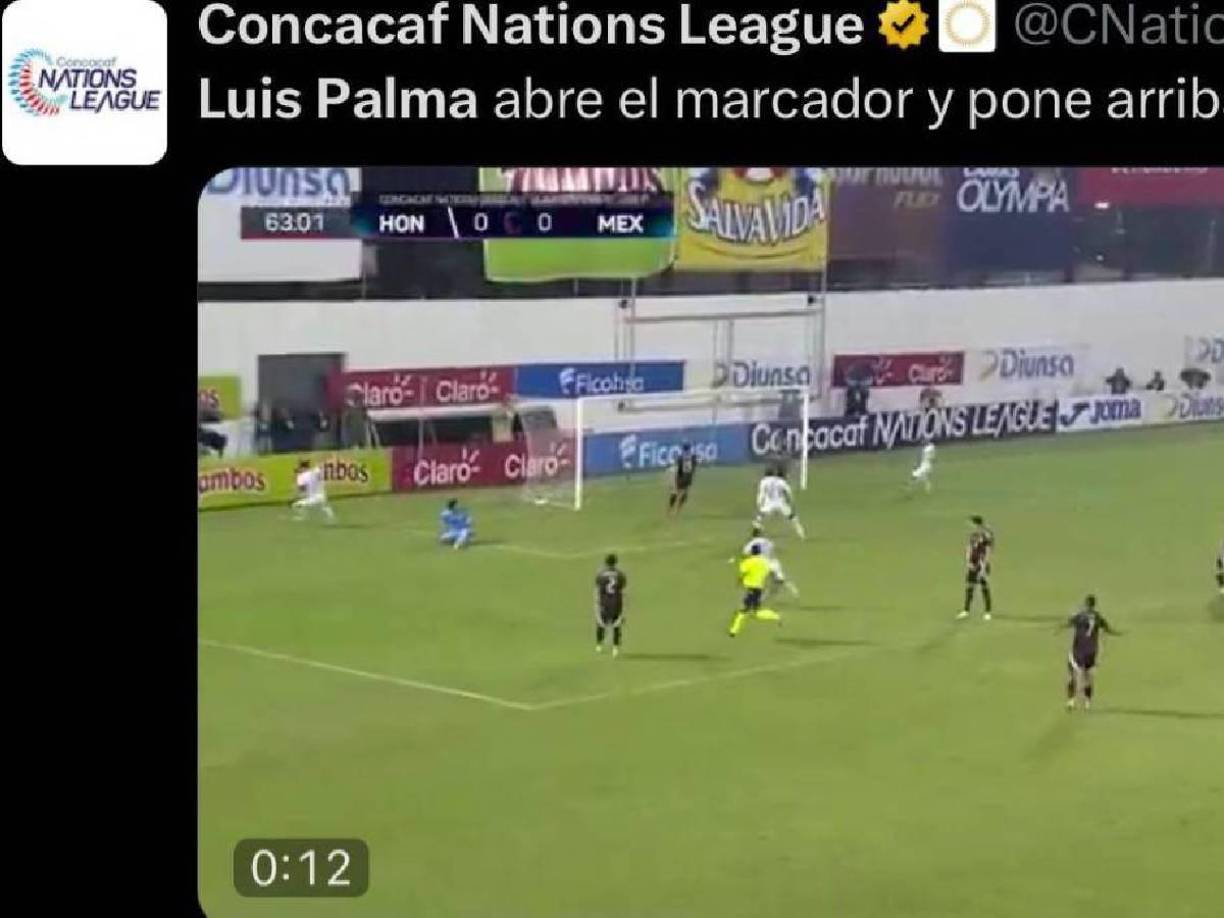 La Concacaf destacó el primer gol del catracho tras su ingreso en el segundo tiempo.