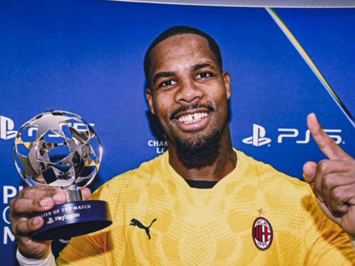 El portero Maignan fue elegido como el MVP del duelo Real Madrid vs AC Milan. 