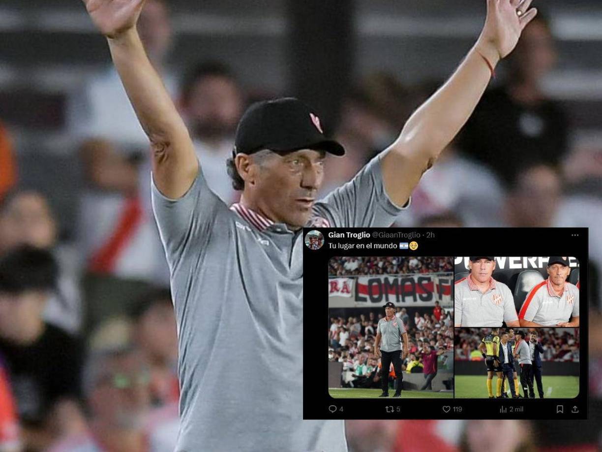 Gian Troglio, hijo de Pedro Troglio, compartió fotografías de su papá en el Estadio Monumental.