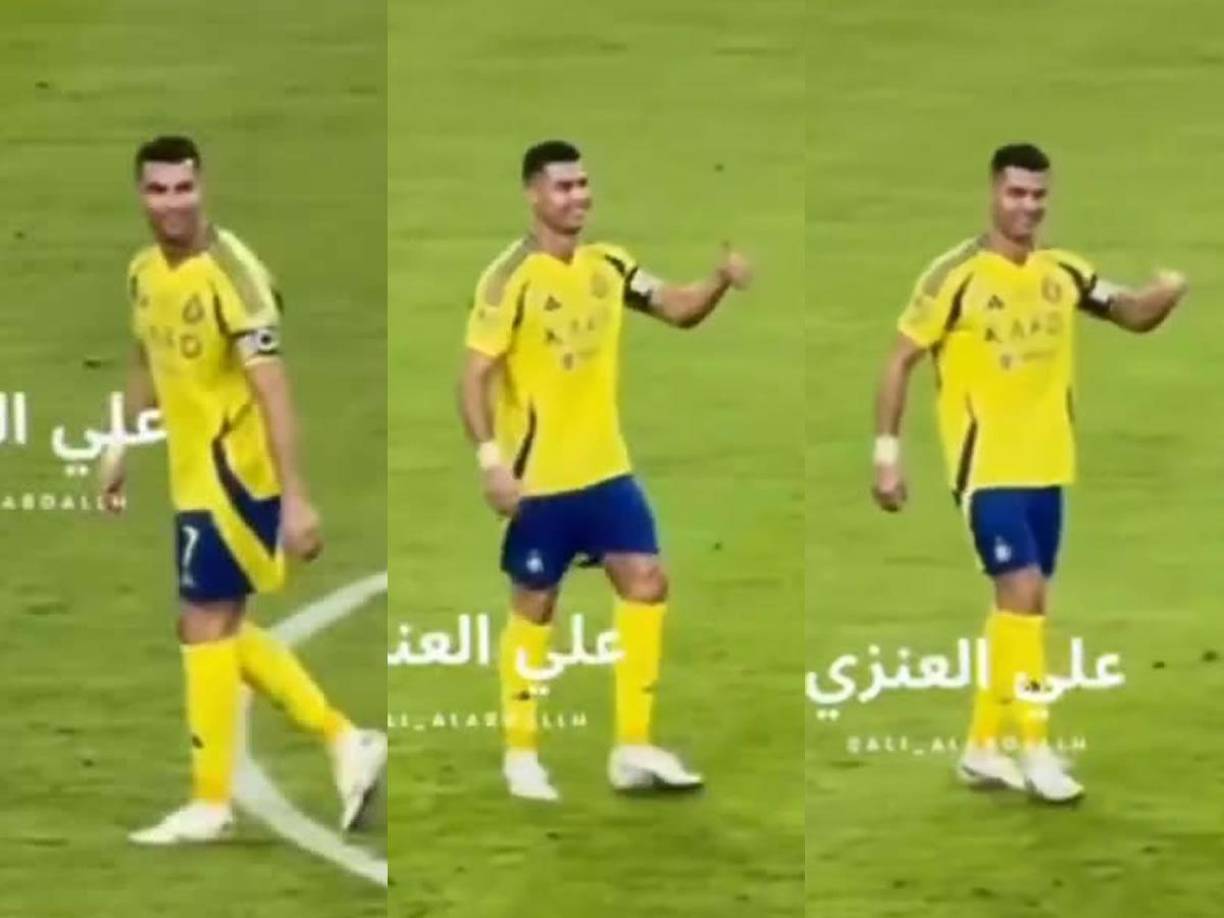 A Cristiano Ronaldo le recordaron a Messi. Los aficionados del Al Hilal le gritaron “Messi, Messi” al portugués que reaccionó de esta manera.