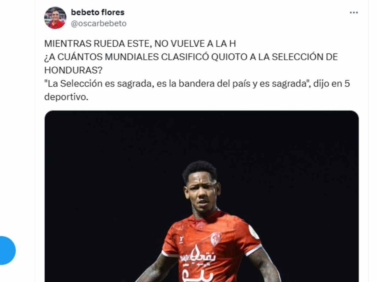 ”Mientras Rueda esté, no vuelve a la H”, mencionó el periodista Bebeto Flores.