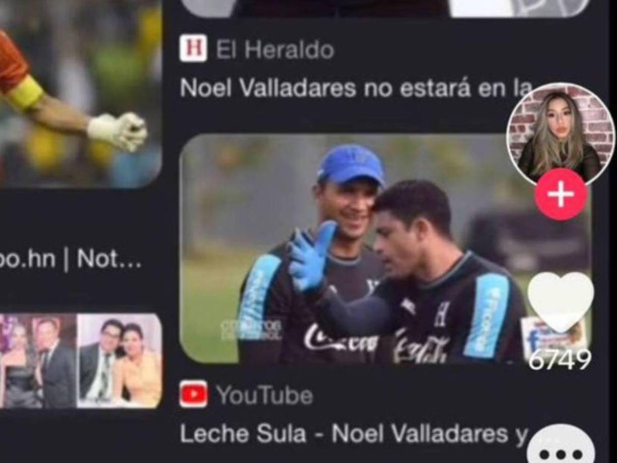 La joven subió este TikTok con fotos de Valladares y con el hashtag de papá, lo que generó muchos comentarios.