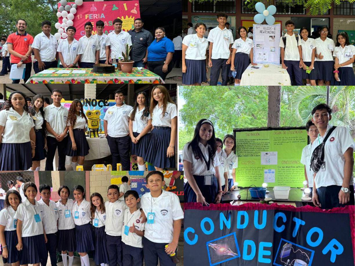 Más de 500 colegiales del Instituto Gubernamental José Manuel Arriaga, del municipio de San Manuel, Cortés, destacaron este martes con novedosos proyectos en su primera Feria de las Ciencias.