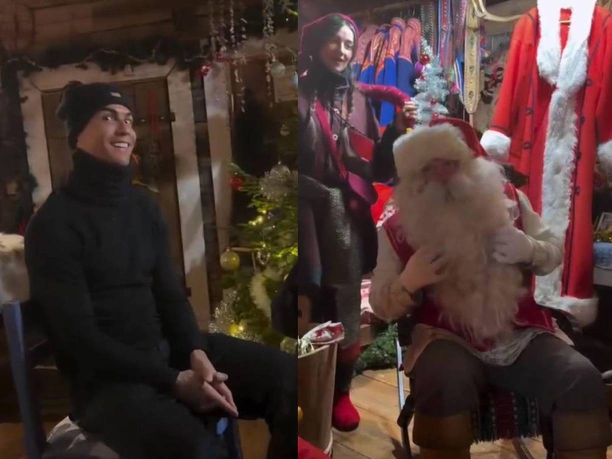Cristiano Ronaldo llevó a sus hijos a vivir una gran experiencia conociendo a Santa Claus en Finlandia.