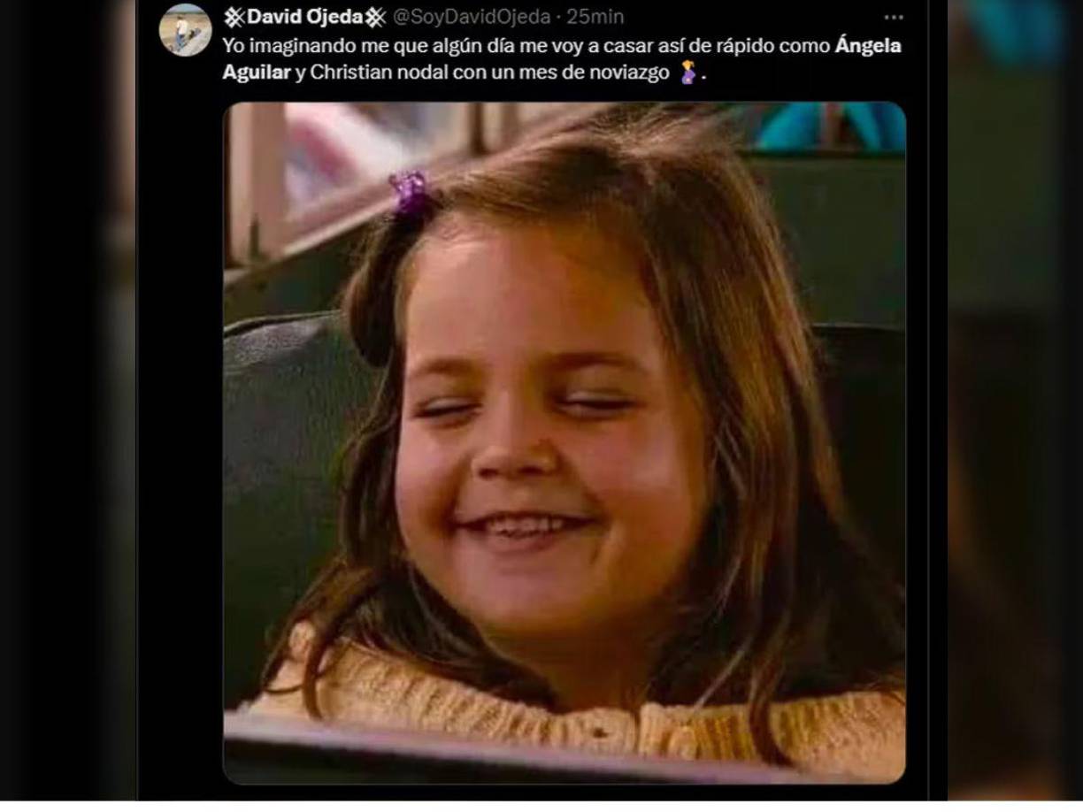 Los memes que dejó la boda de Christian Nodal y Ángela Aguilar