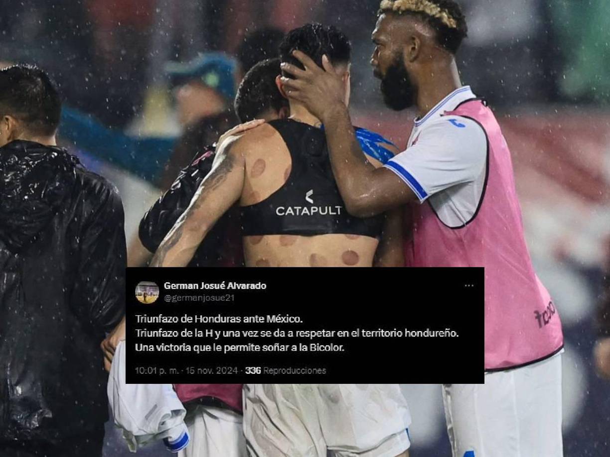 German Alvarado, periodista de LA PRENSA: “Triunfazo de la H y una vez se da a respetar en el territorio hondureño. Una victoria que le permite soñar a la Bicolor”.