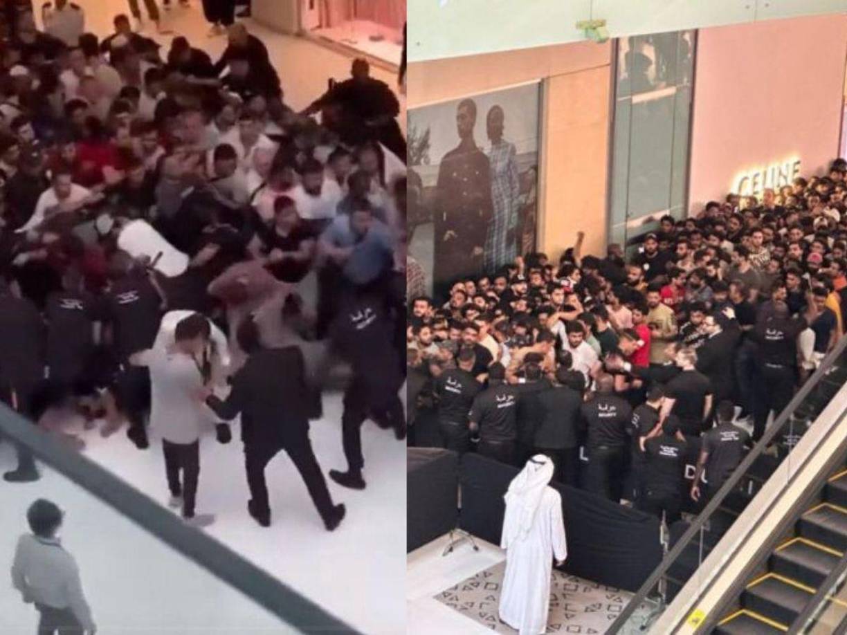 Cientos de personas se aglutinaron en la entrada de una tienda Apple para ser los primeros en obtener el Iphone 15. Hubo empujones y agarres, policía tuvo que intervenir. 