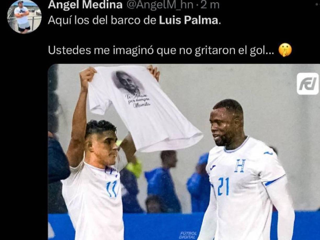 Los mensajes defendiendo a Luis Palma tras su doblete con Honduras.