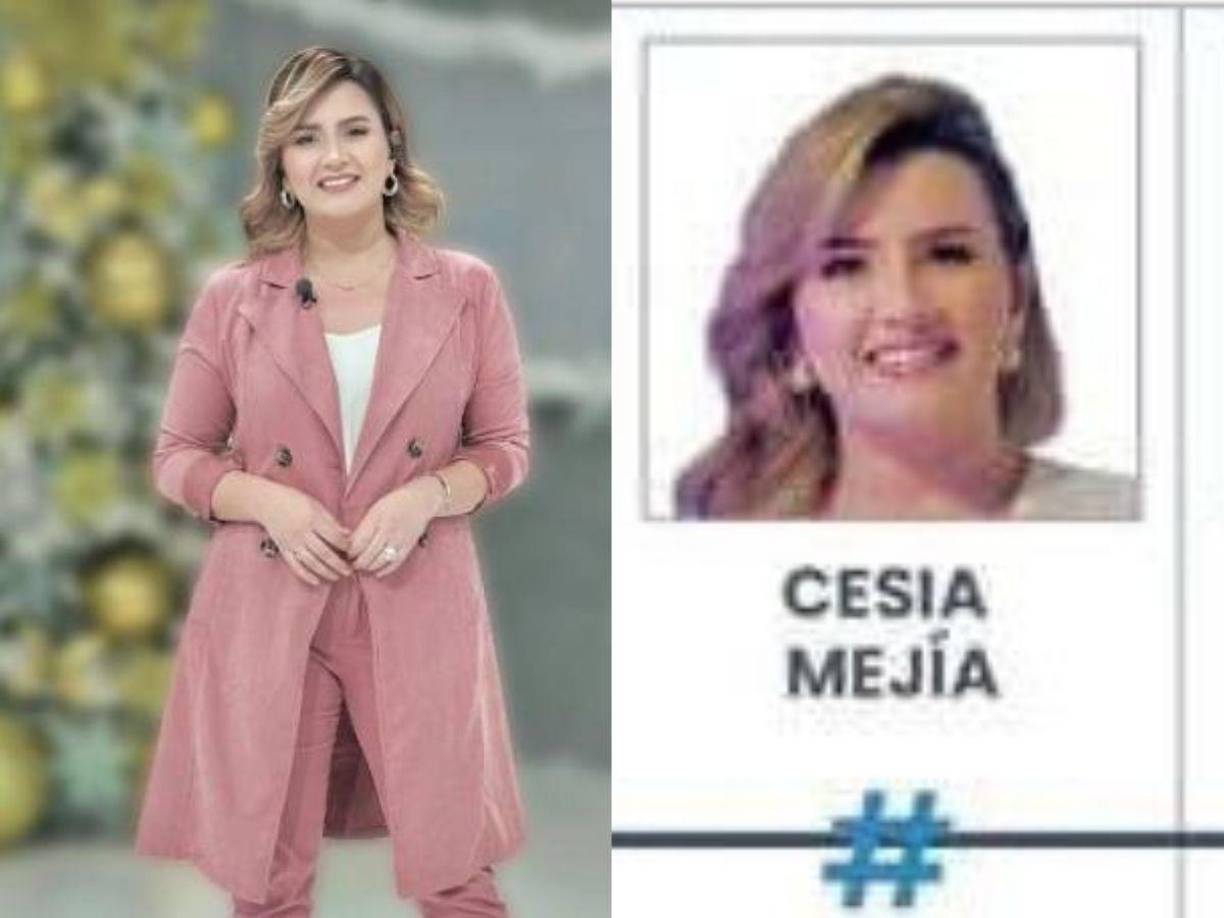 La imagen de la presentadora de televisión Cesia Mejía en una papeleta de un partido político como diputada ha destado una ola de comentarios en las redes sociales. ¿Es real o falso?.