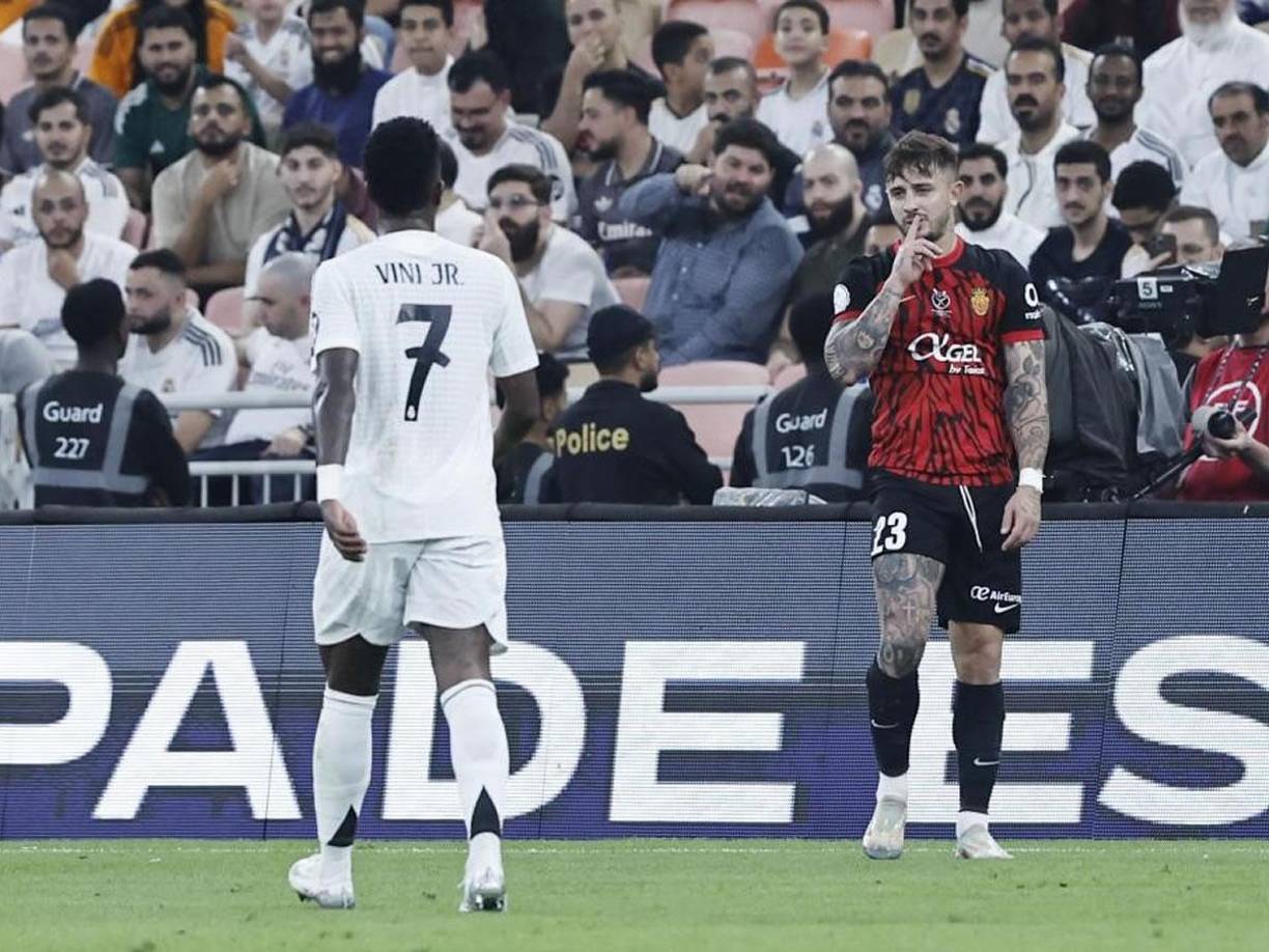 Vinicius y Maffeo tuvieron un tremendo pique en todo el partido en Arabia Saudita.