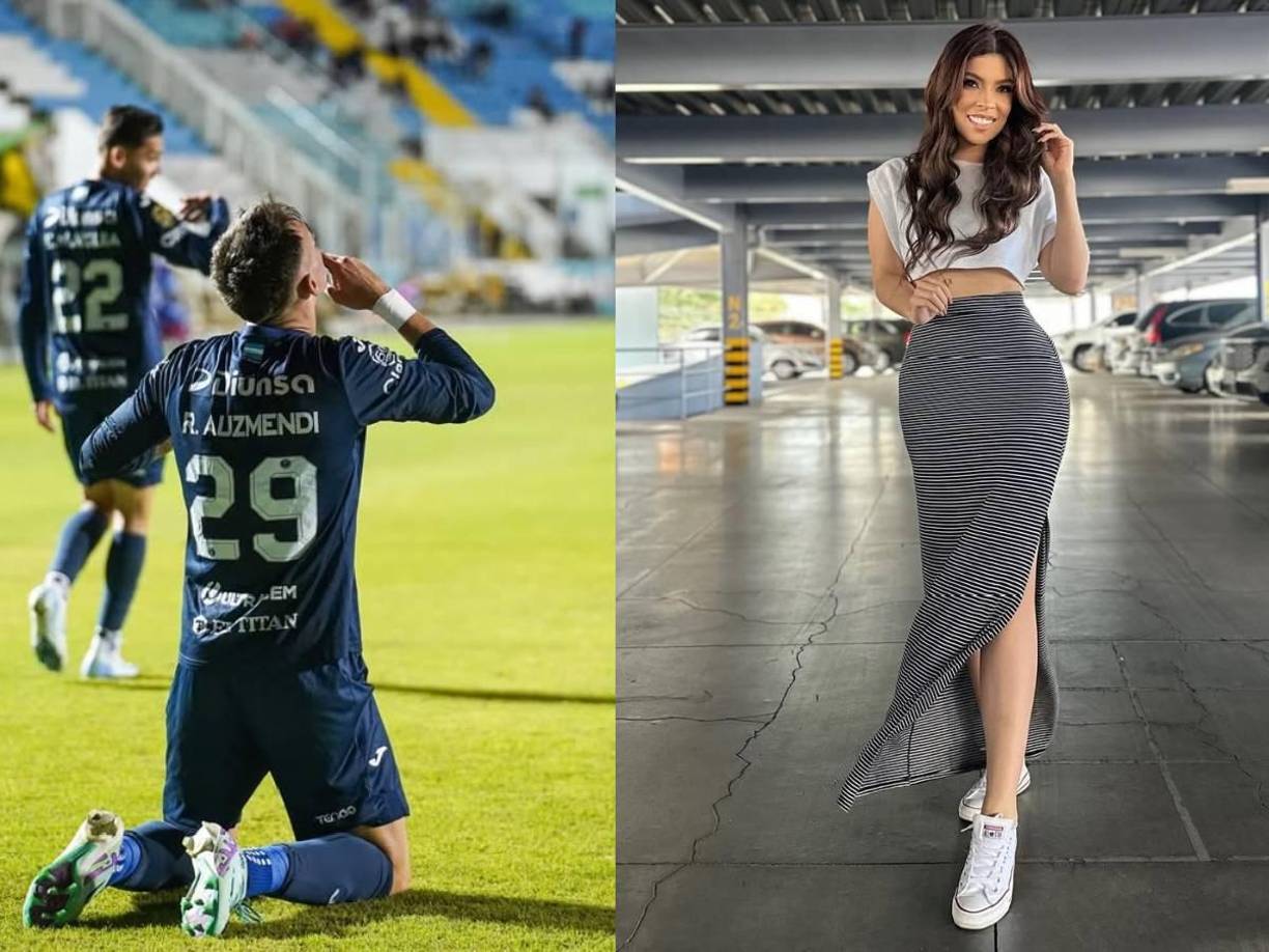 El joven delantero argentino estrena romance y la bella presentadora Laura Meza le robó el corazón.