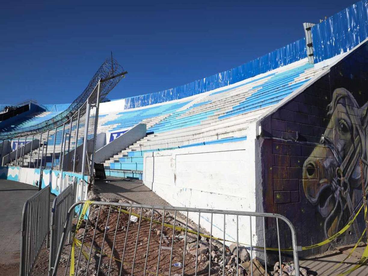 Pese a los trabajos, Olimpia y Motagua van a poder seguir jugando en el estadio Nacional Chelato Uclés, solo que la afición no podrá ingresar en este sector.