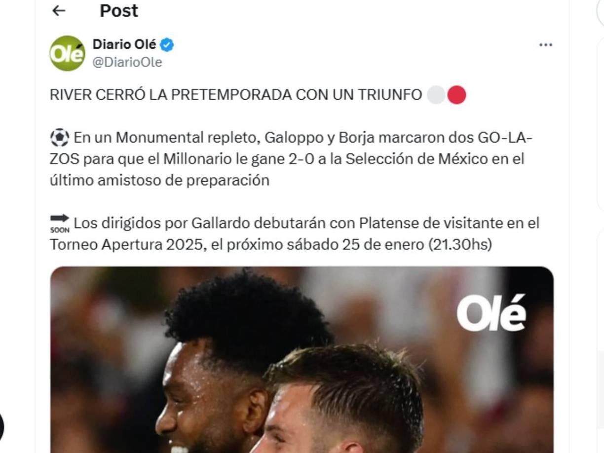 Diario Olé de Argentina.