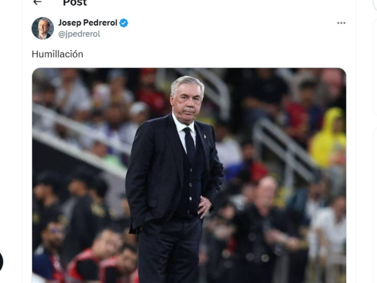 “Humillación”, ese fue el mensaje del periodista Josep Pedrerol.