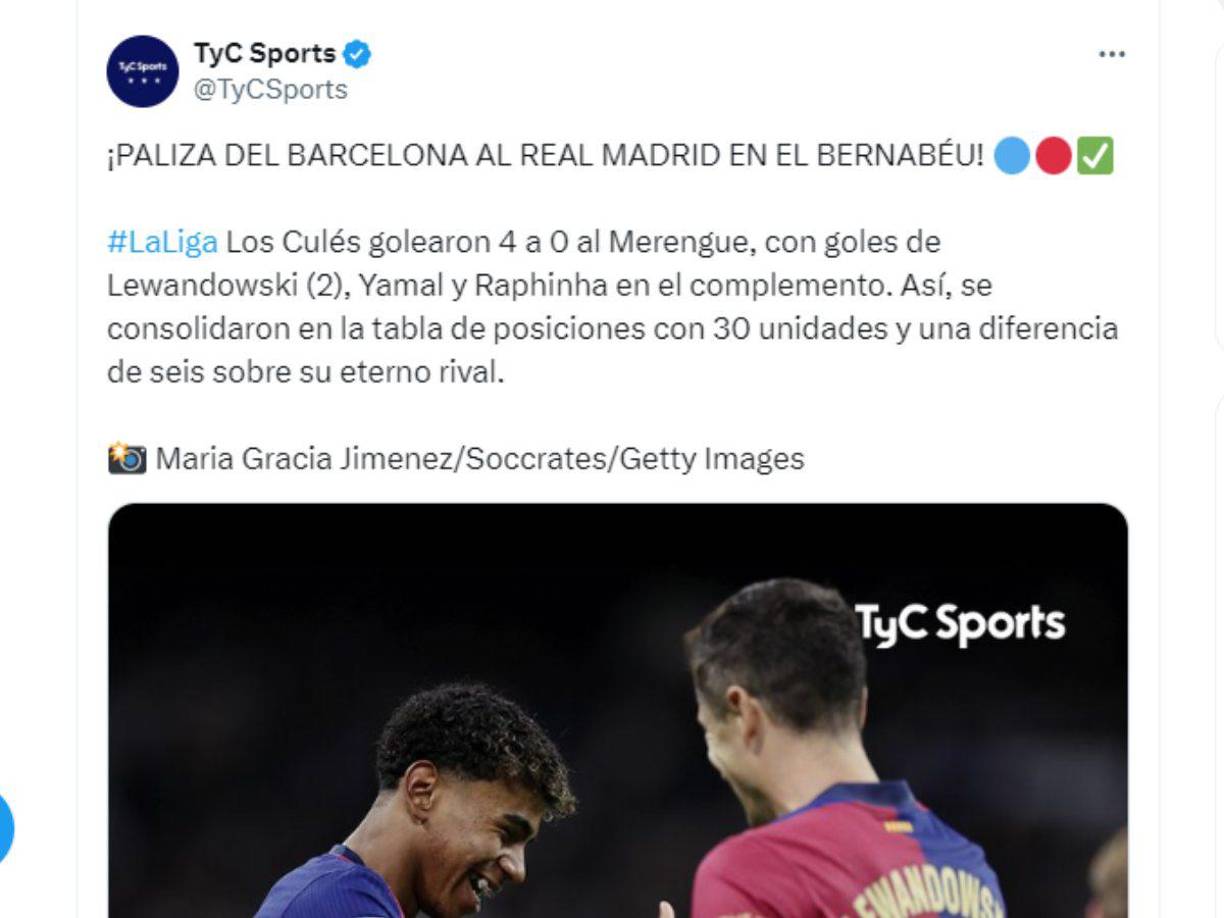 TyC Sports de Argentina. 