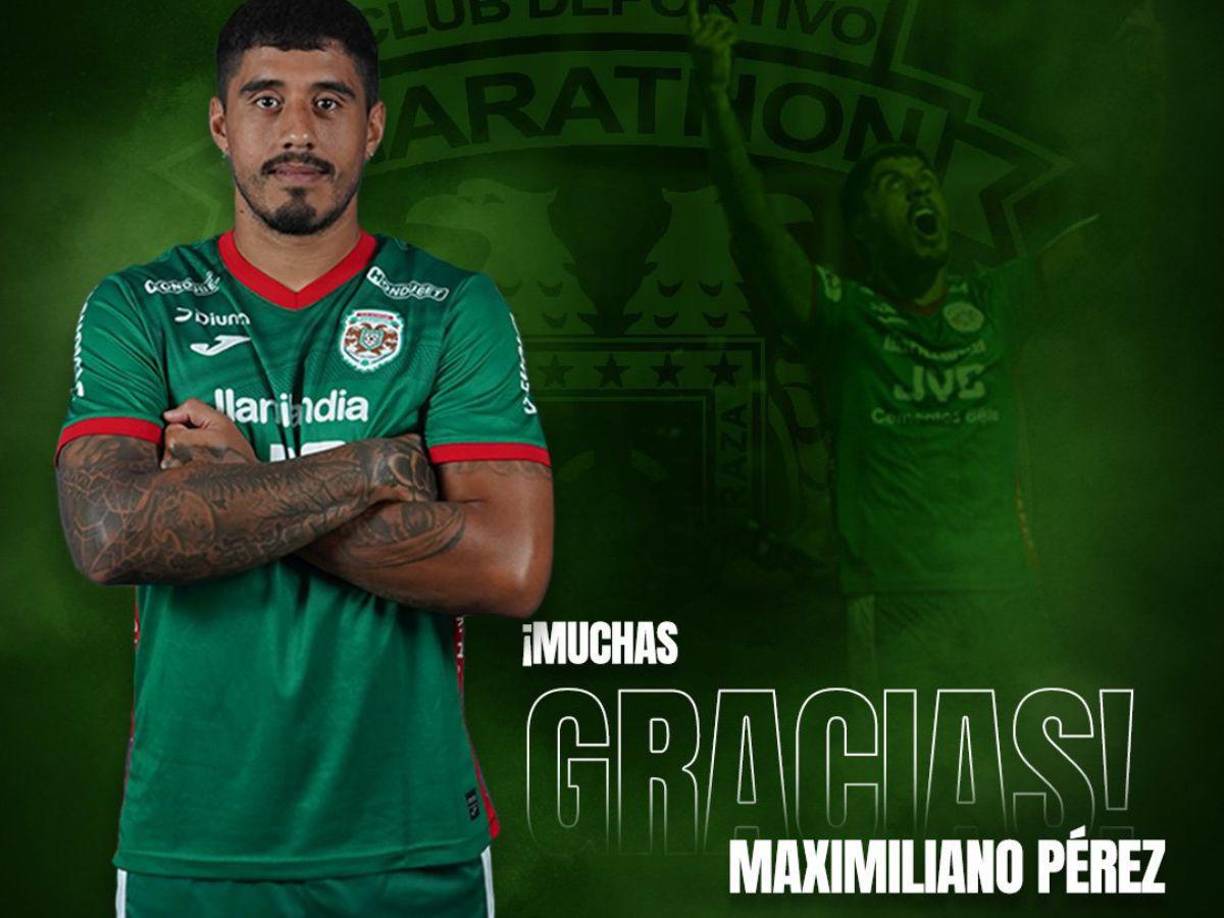 Marathón anunció la salida del delantero Maxi Pérez, el uruguayo se marcha sin pena ni gloria ya que su aventura en Honduras solamente duró seis meses.