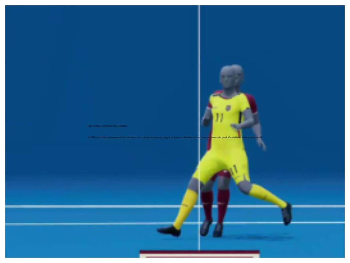 En el juego inaugural también hubo polémica por anularle un gol a Enner Valencia de Ecuador contra Qatar. Esta fue la imagen que mostraron en el VAR, pero al fondo había un jugador que habilitada al ecuatoriano.