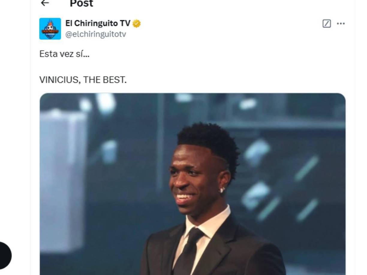 El Chiringuito de Jugones: “Esta vez sí... Vinicius, the Best.”