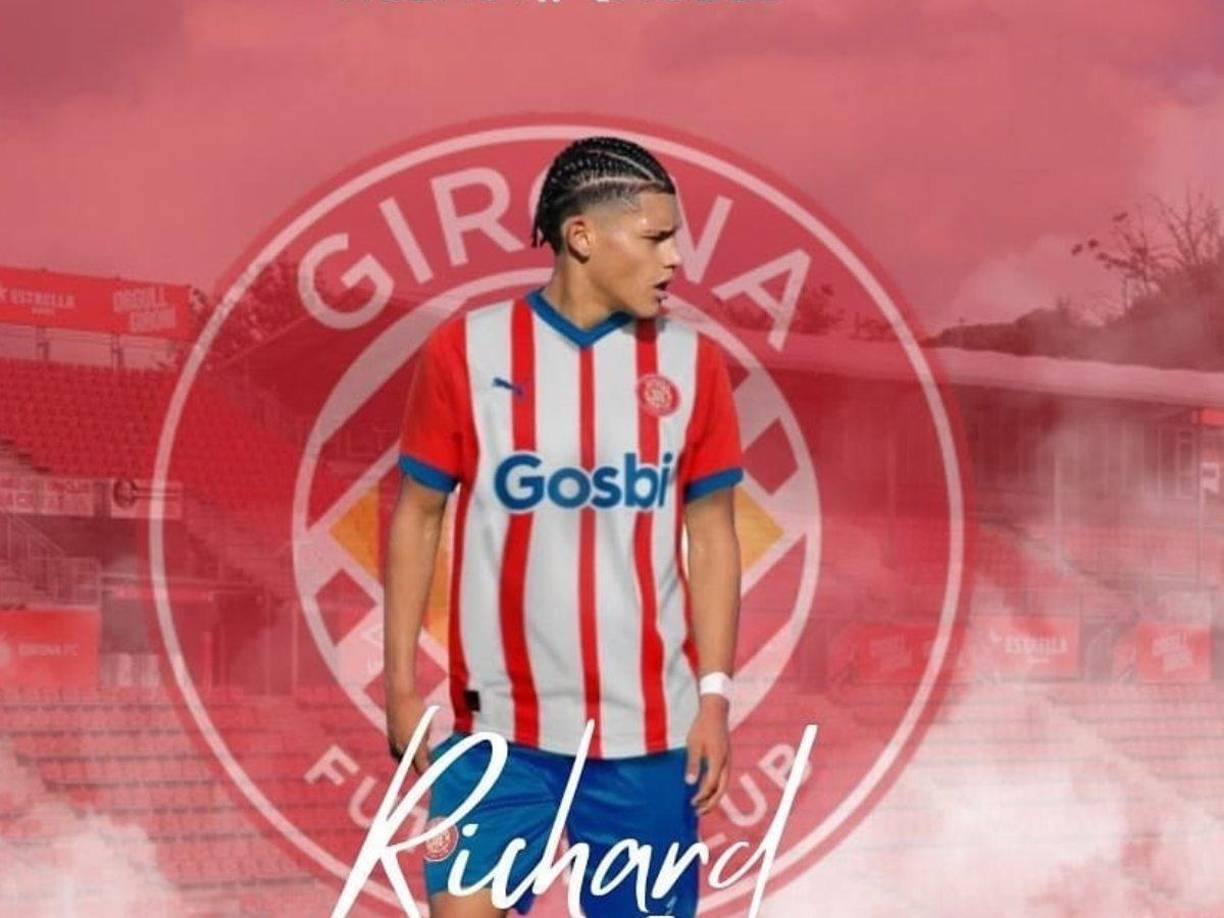 El Girona anunció a Richard como su refuerzo el pasado mes de marzo y desde entonces ha venido destacando en las categorías juveniles del club español.