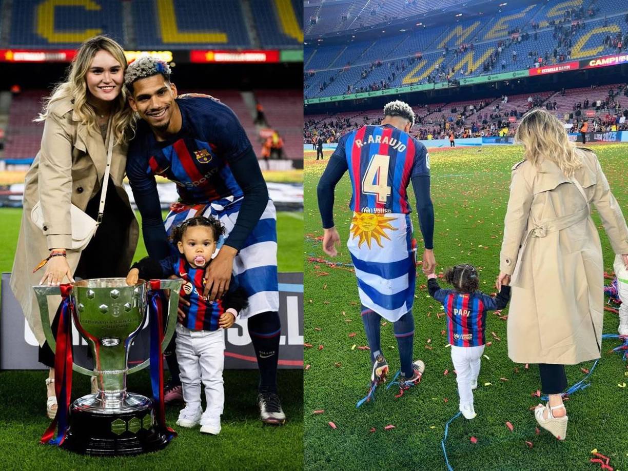 Ronald Araújo y Abigail Oliveira tienen dos hijos en común, Adara y Aitana.