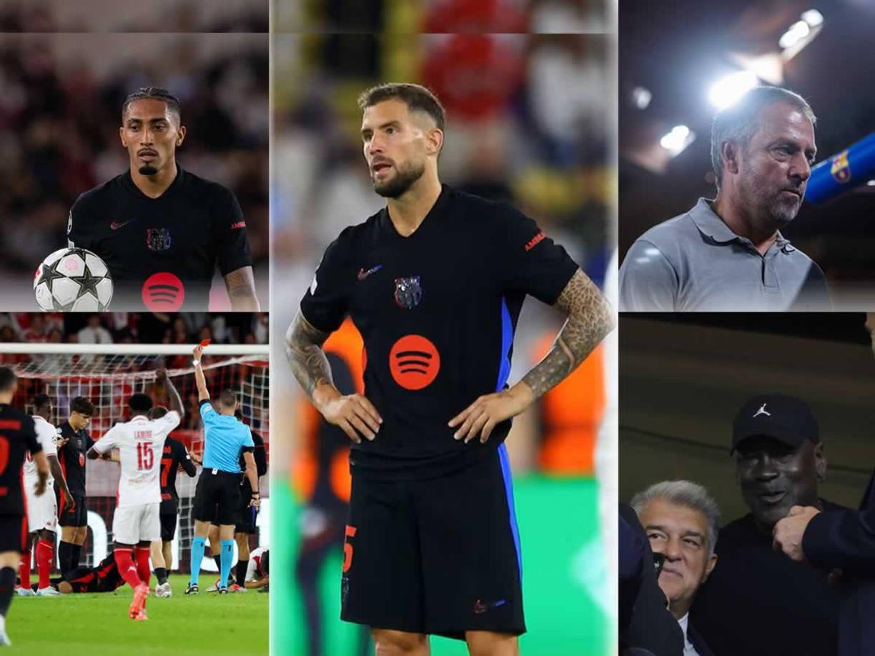 Las imágenes de la dolorosa derrota que sufrió el Barcelona en su debut en la nueva Champions League perdiendo 2-1 contra el Mónaco en el Estadio Luis II. Hansi Flick vivió su primer descalabro en el equipo azulgrana.