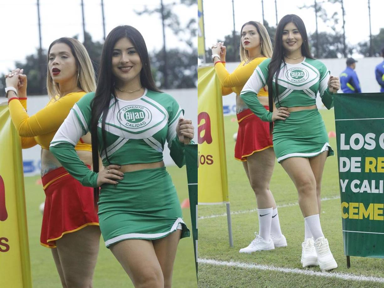 Las edecanes que llegaron al Morazán por parte de los patrocinadores del Marathón.