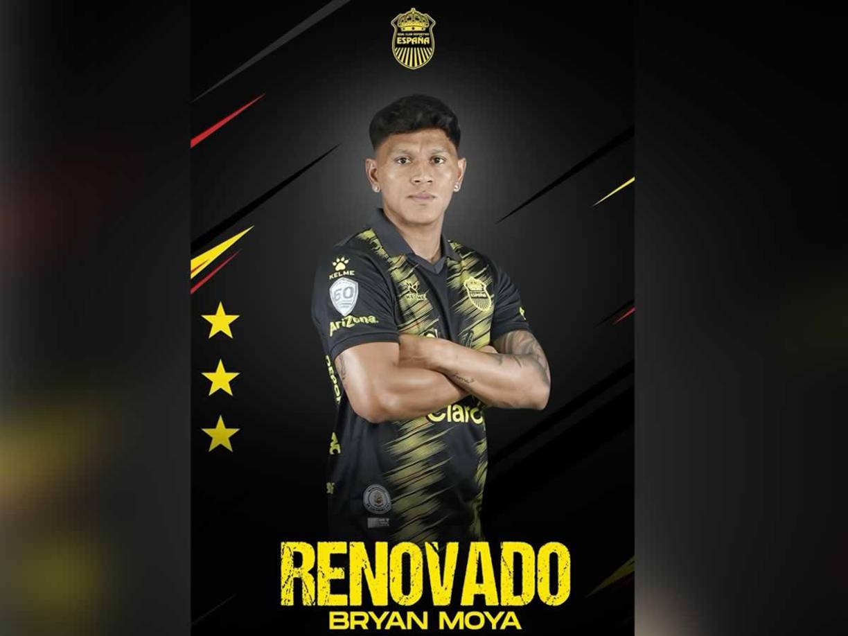 Brayan Moya - El Real España anunció la renovación del delantero hondureño, que fue el goleador del equipo en el Torneo Apertura 2024 con seis tantos.