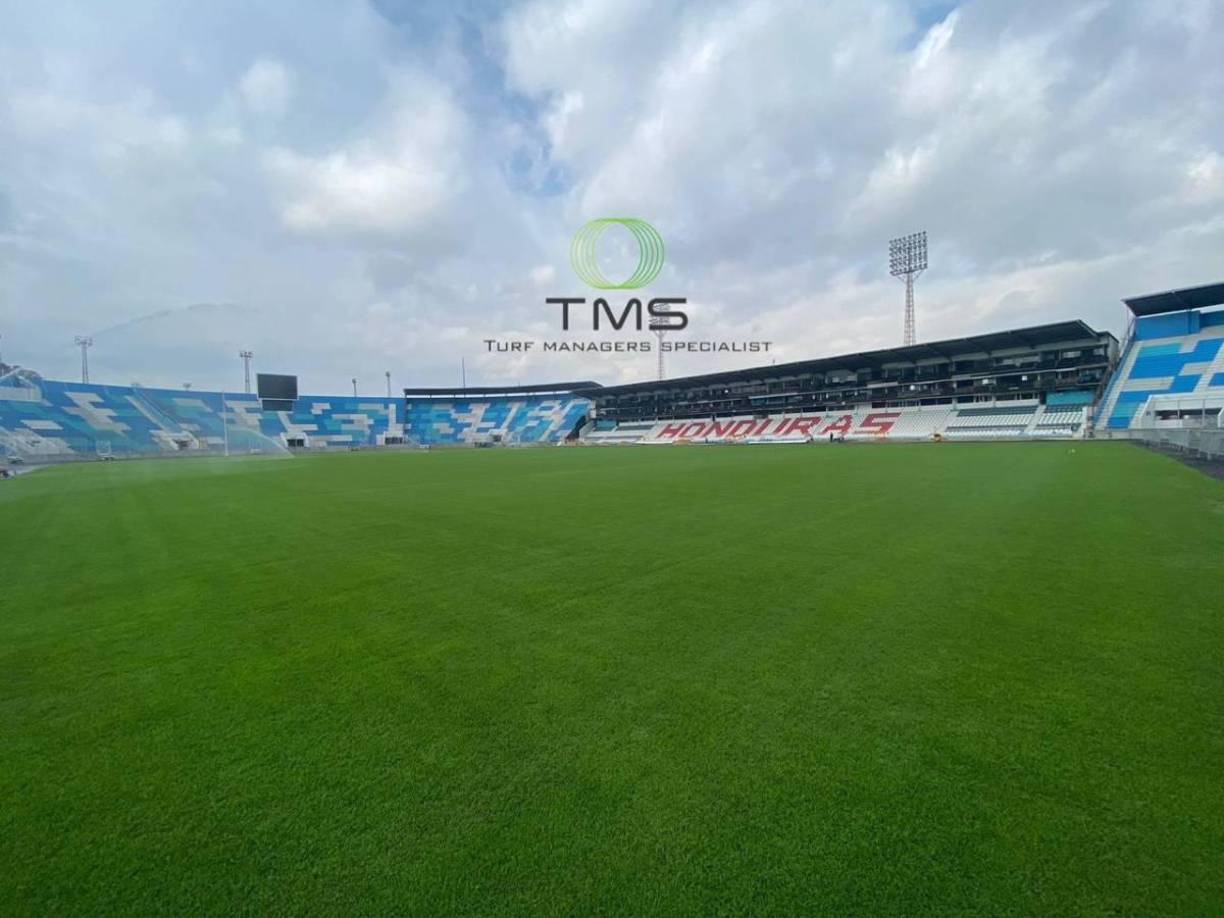 El coloso capitalino ya cuenta con césped híbrido y se está preparando para el gran duelo a disputarse entre Olimpia y el Olancho FC para definir al campeón del fútbol hondureño.