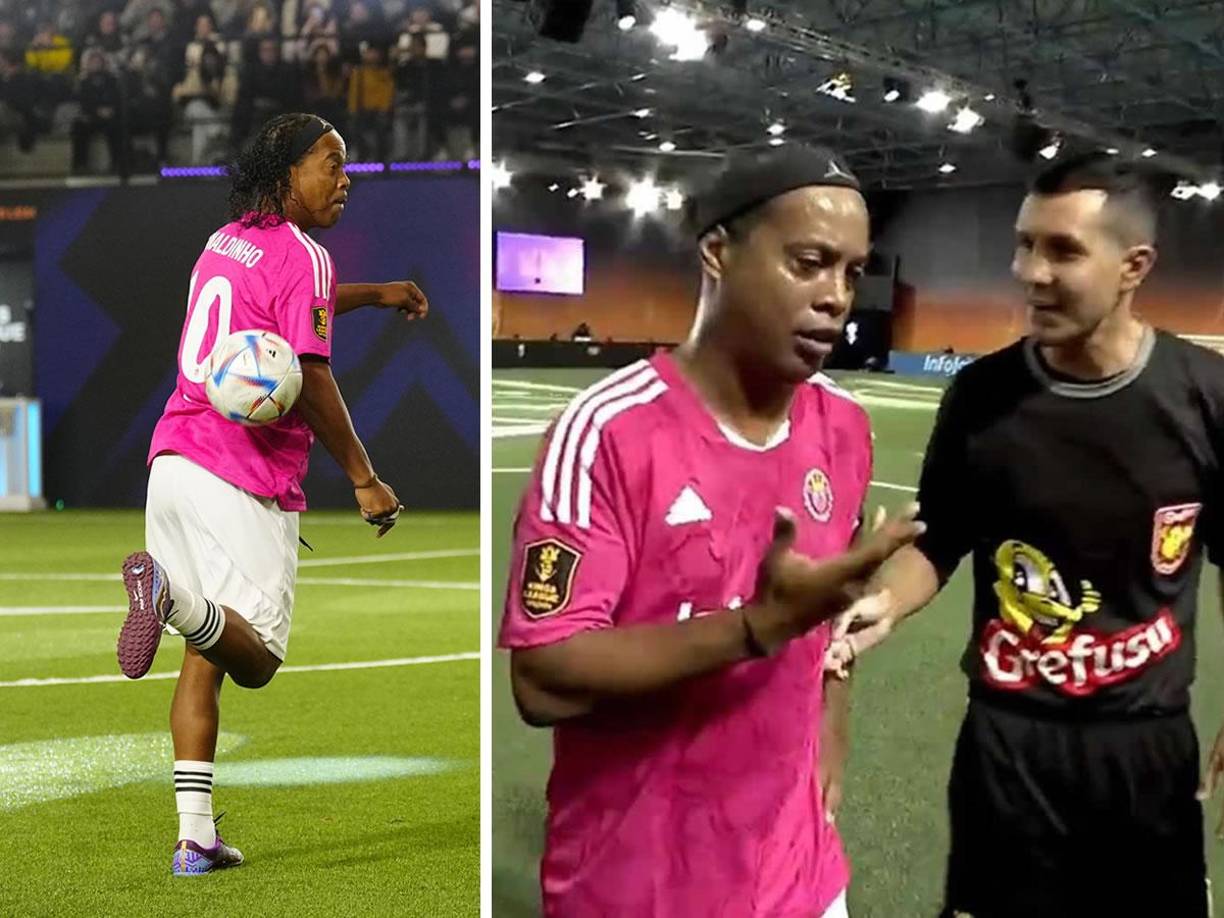 El astro brasileño Ronaldinho tuvo su esperado debut en el torneo de fútbol 7 de la Kings League, jugando con Porcinos FC, equipo del famoso streamer español Ibai Llanos. Así fue el show de ‘Dinho‘.