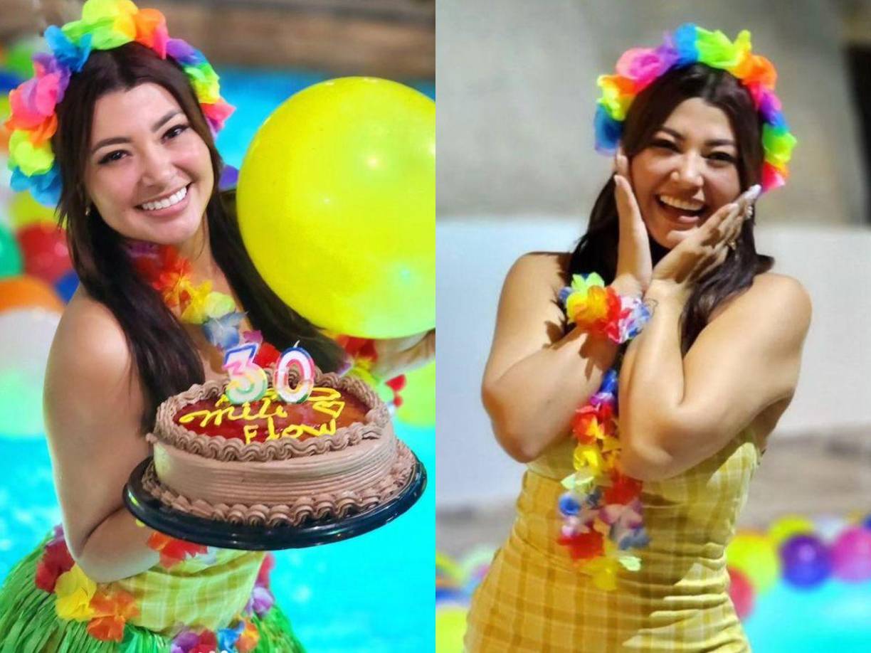 Así fue la fiesta de Milagro Flores como antesala de su cumpleaños. 