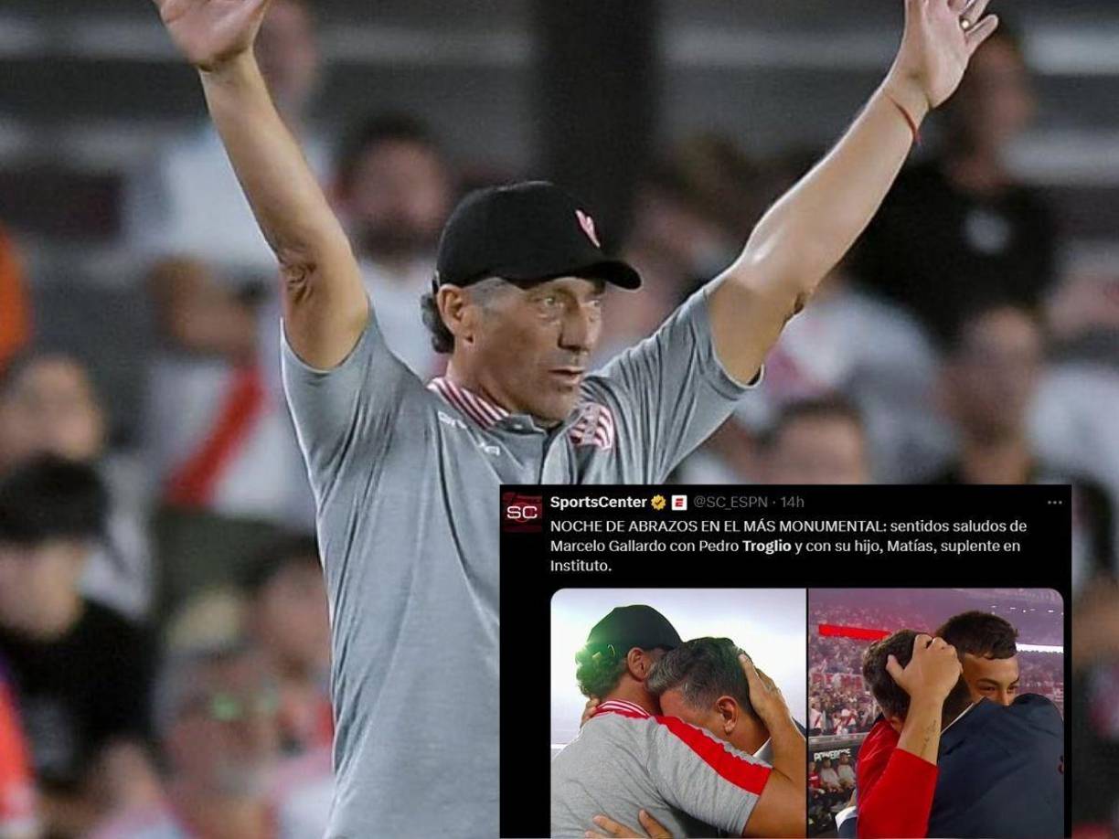SportsCenter compartió el gran abrazo que se dieron Pedro Troglio y “Muñeco” Gallardo.