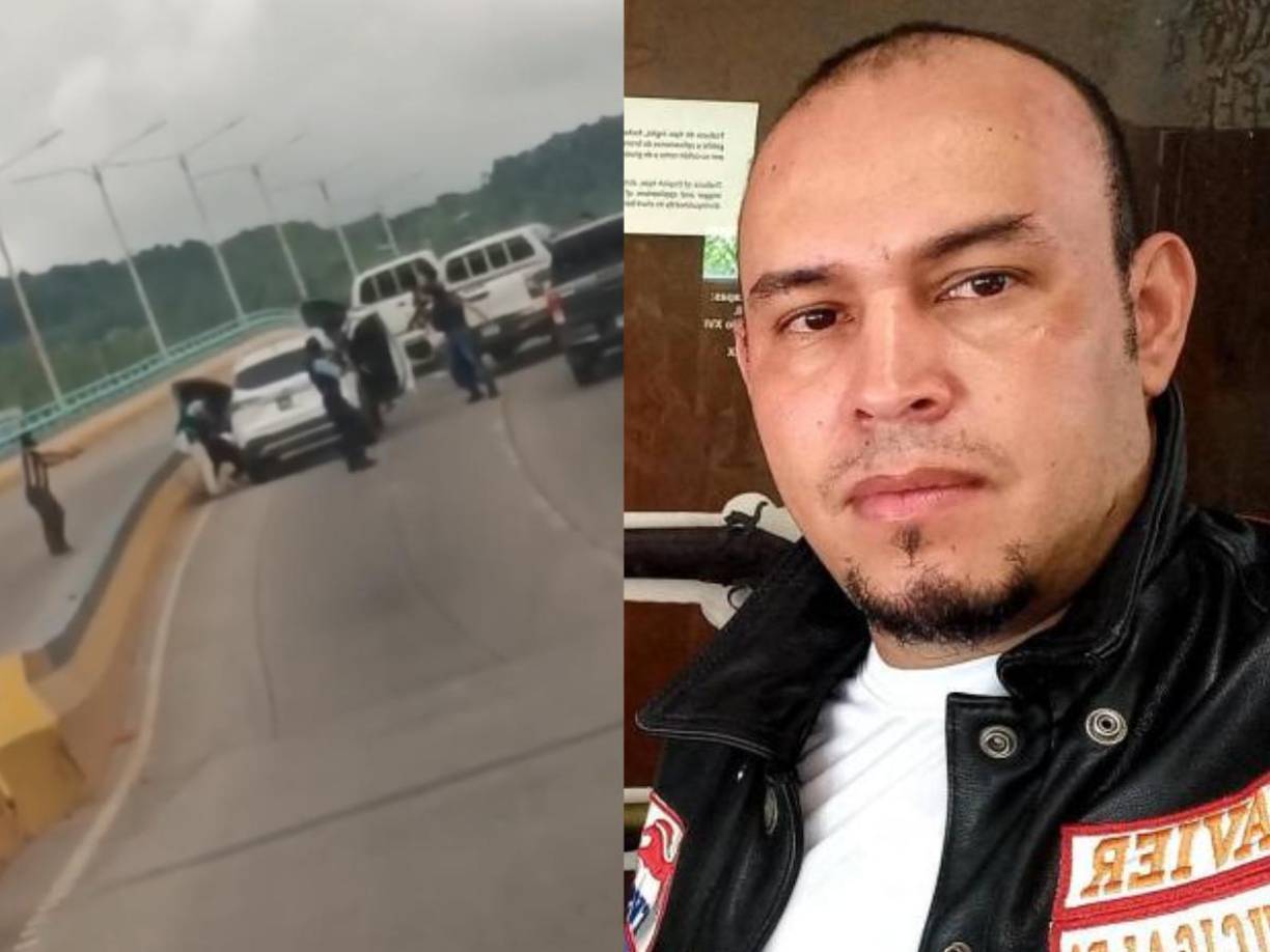 A la izquierda, el momento en que era detenido Víctor Pereira, cuya foto aparece a la derecha. 