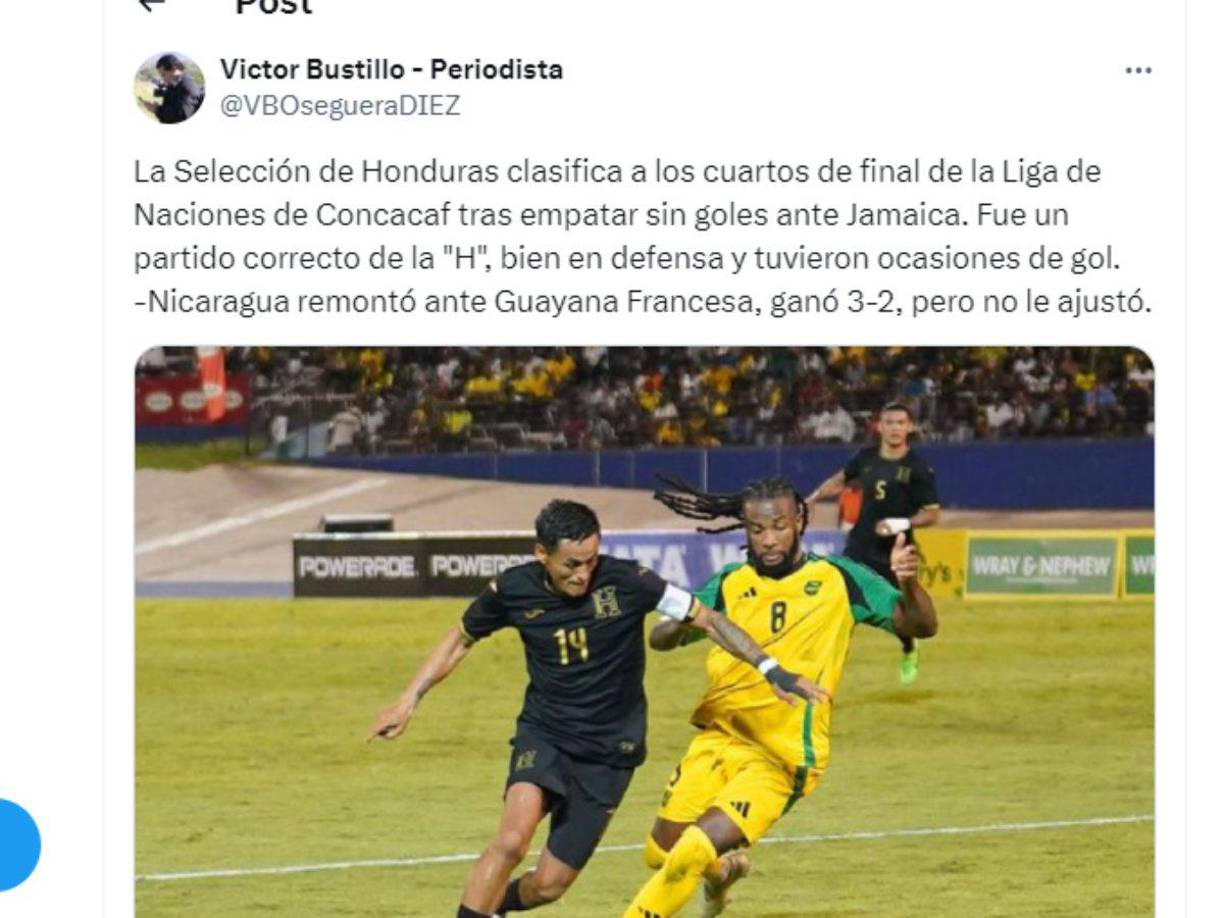 ”Fue un partido correcto de la H, bien en defensa y tuvieron ocasiones de gol”, señaló el periodista catracho Víctor Bustillo.