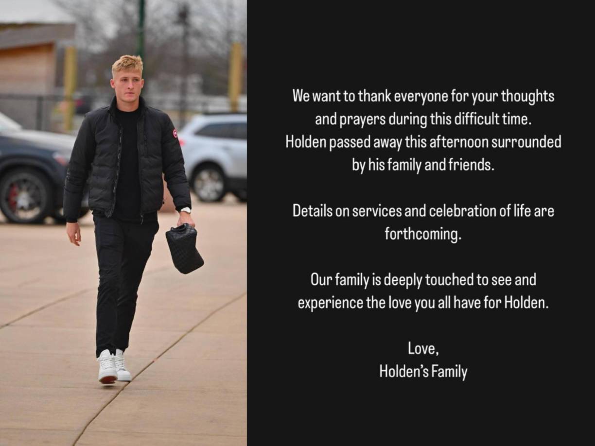 “Nuestra familia está tocada por la experiencia de ver el amor que tenía por Holden. Con amor, su familia”, detallaron.