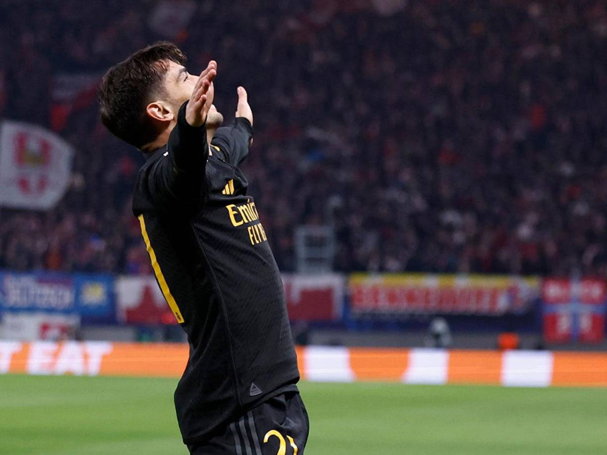 Brahim celebró su gol al estilo Bellingham. El inglés no formó parte del juego por lesión.