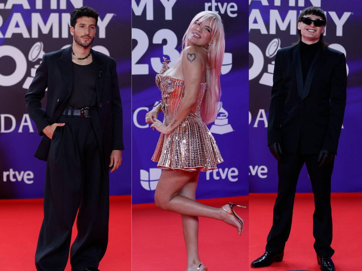 Todas las celebridades de la música latina y europea brillan esta noche en la alfombra roja de los Latin Grammy en Sevilla, España.