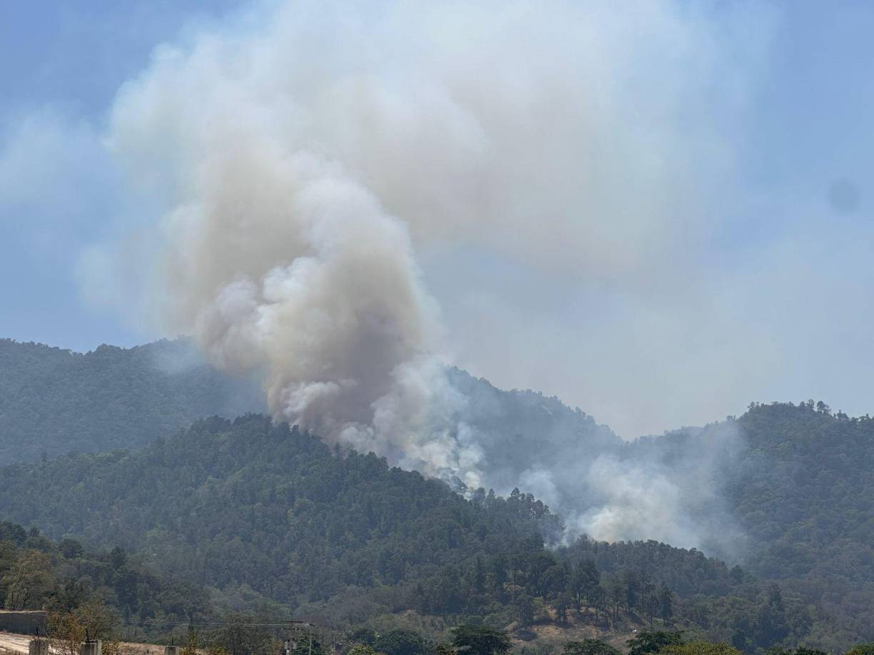 Pero pasado el medía día, habitantes del Valle de Sula reportaron un incendio de grandes proporciones en El Merendón.