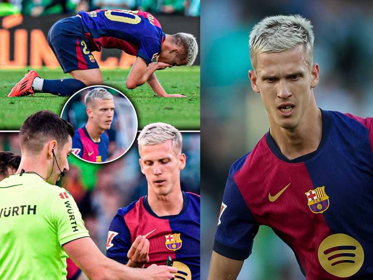 Dani Olmo protagonizó una de las anécdotas del partido en el empate ante el Betis en el Benito Villamarín. El mediocentro español perdió un diente tras recibir una entrada de Marc Bartra. 