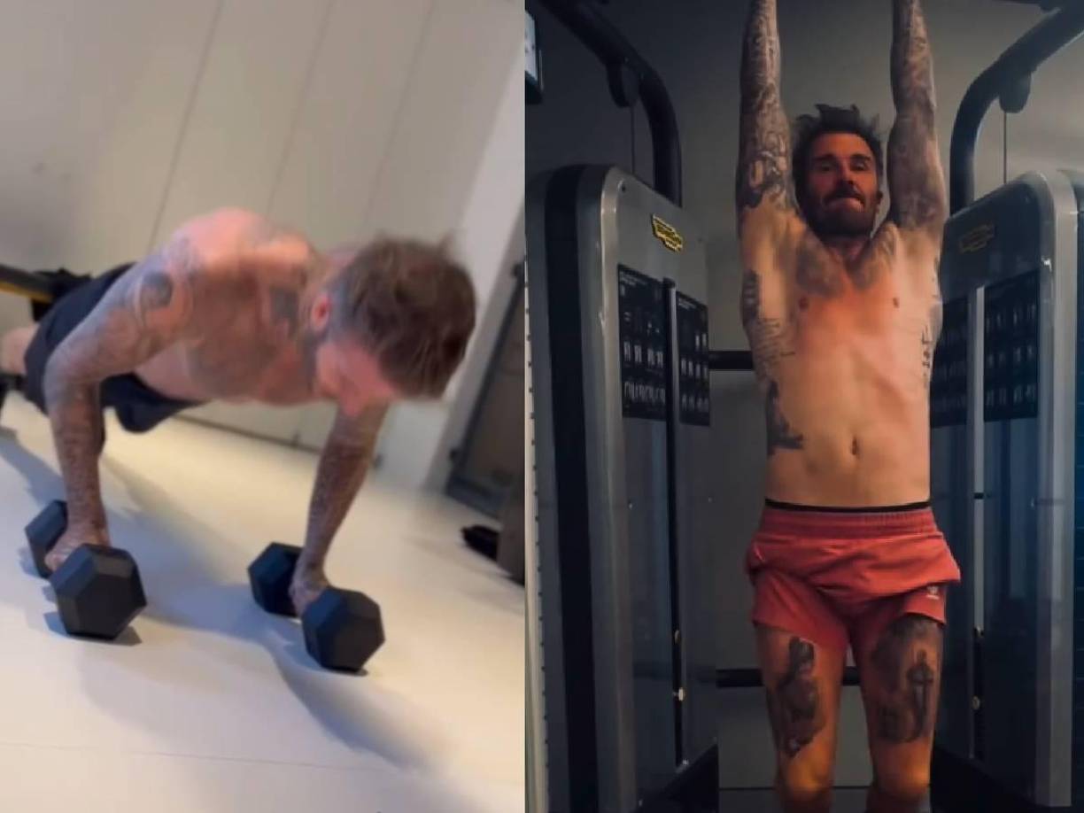 El exjugador de 49 años compartió su impresionante entrenamiento en el gimnasio para mantener su imagen.