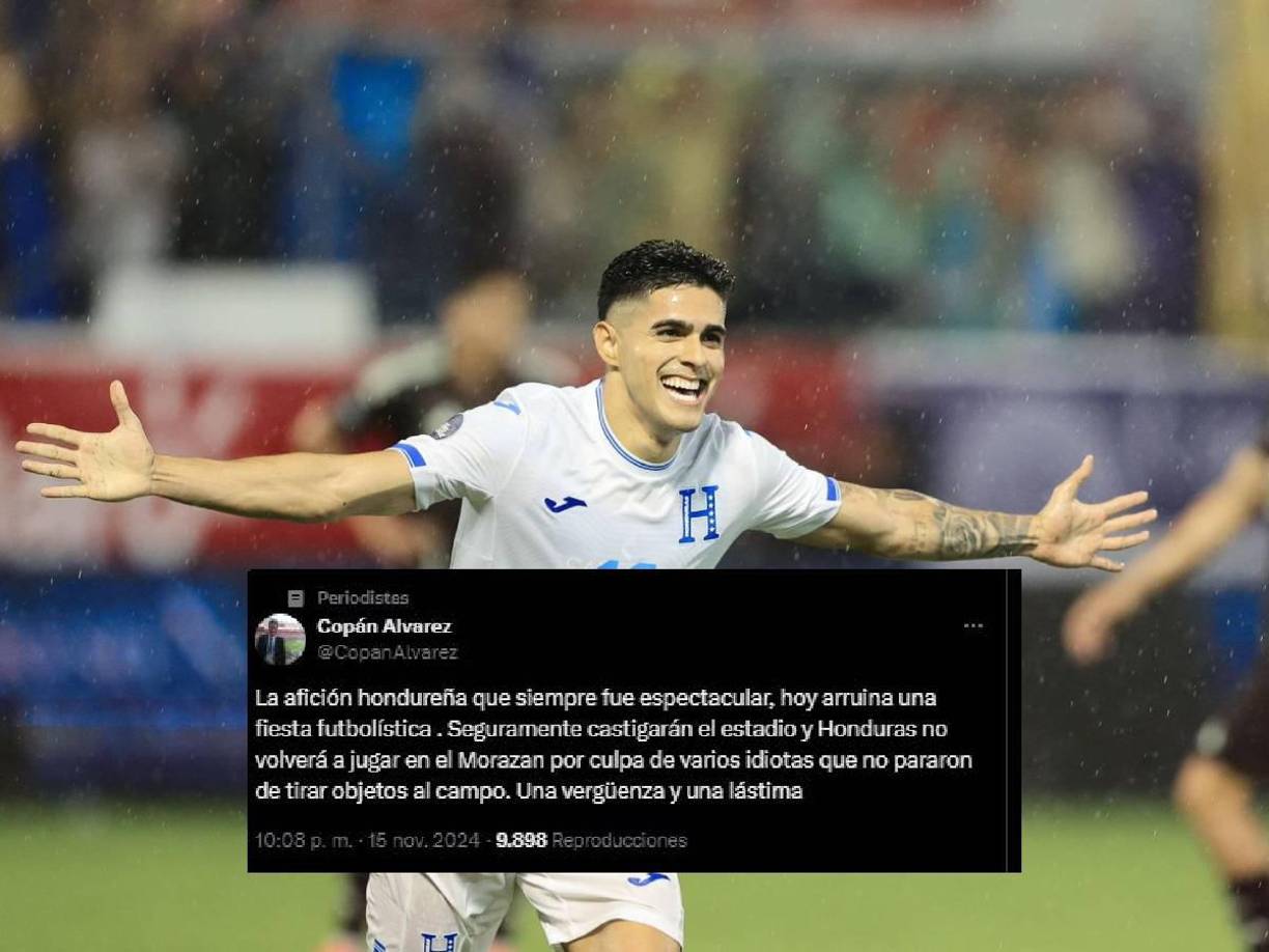 “Una vergüenza y una lástima”, dice Copán Álvarez por lo que pasó al final del partido.