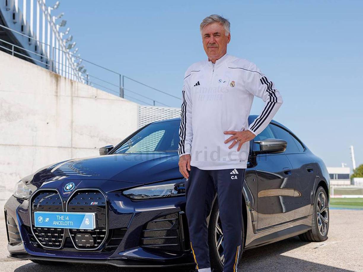 El BMW i4 M50 fue elegido por el estratega Carlo Ancelotti. Tiene un precio de 79.550 euros.