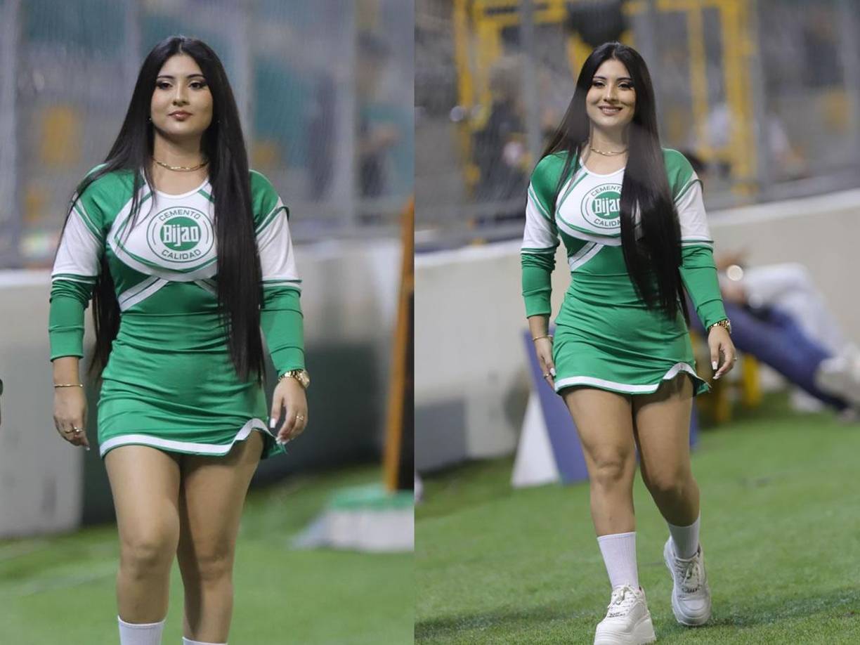 Otra linda joven que cautivó en el estadio Morazán.
